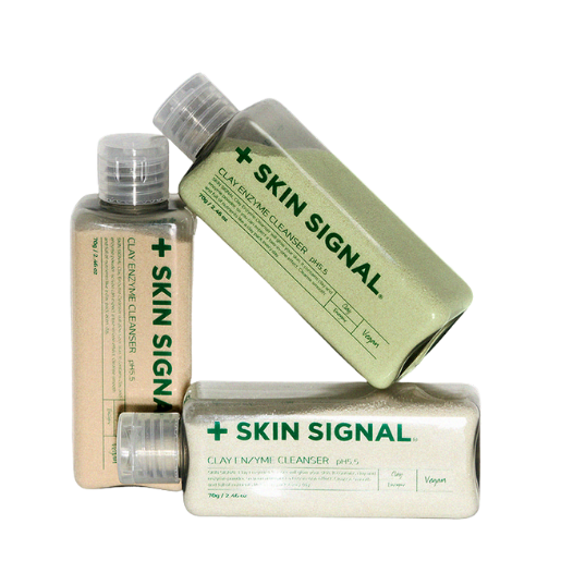 Limpiador enzimático SKIN SIGNAL Clayenzyme Cleanser en espuma sobre piel pH 5.5