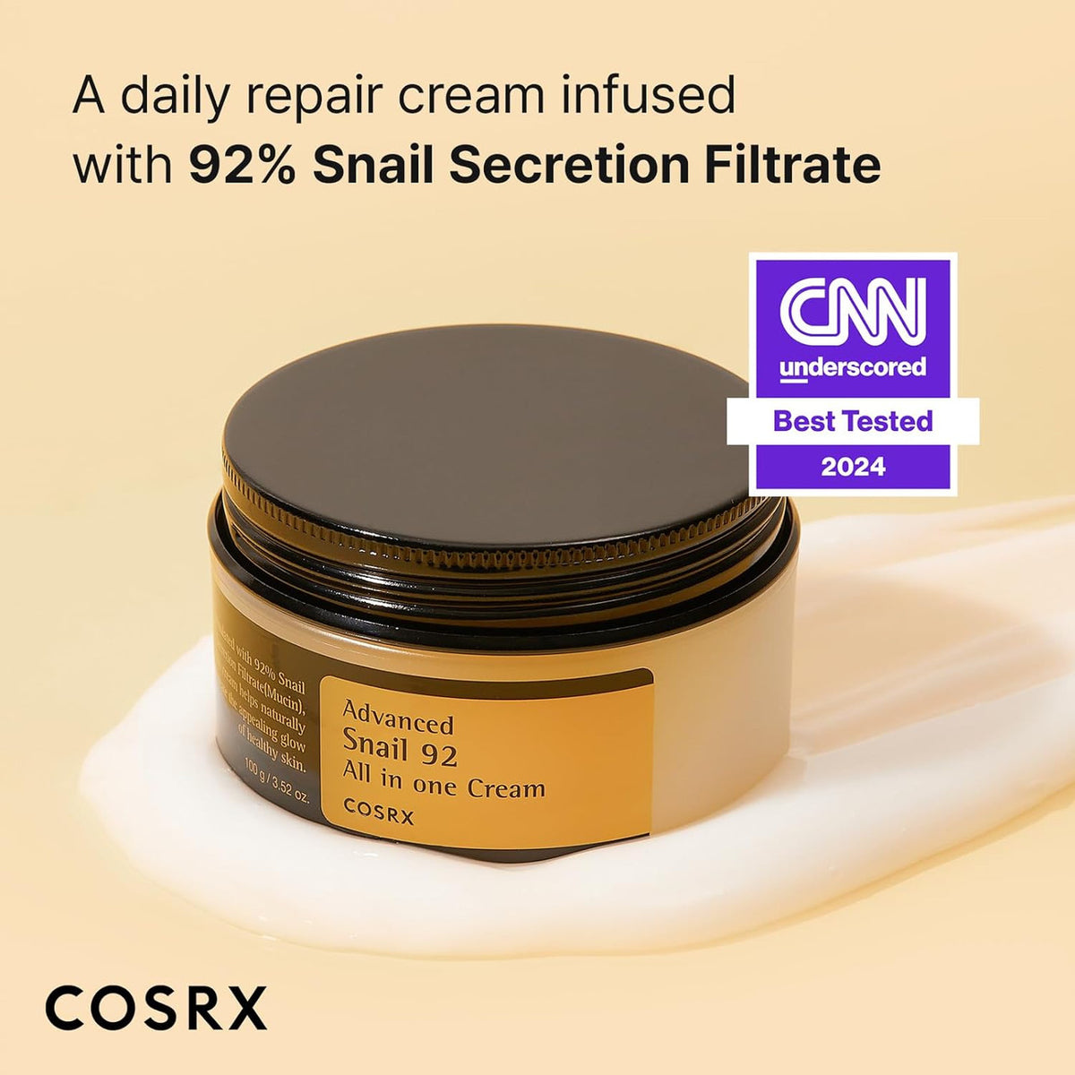 COSRX Advanced Snail 92 All in One Cream textura ligera baba caracol hidratante