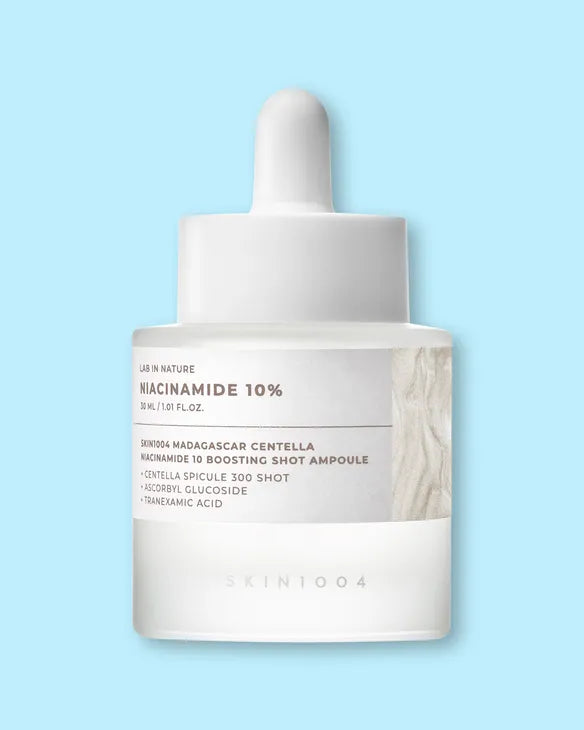 SKIN1004 Niacinamide 10 Boosting Shot Ampoule 30ml detalle ampolla gotero vidrio
