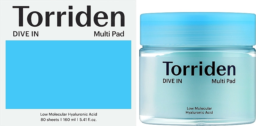 TORRIDEN Dive-In Multi Pad 80 pcs aplicación tónico sobre piel tonificada limpia