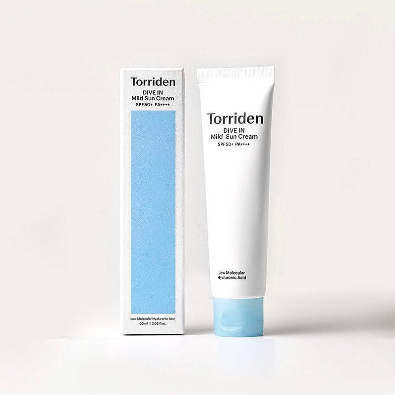 TORRIDEN DIVE-IN Mild Suncream 60ml aplicación fluida sin residuo blanco rostro