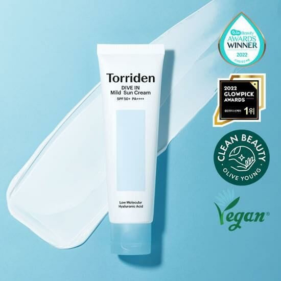 TORRIDEN DIVE-IN Mild Suncream 60ml resultado acabado natural sin brillos SPF