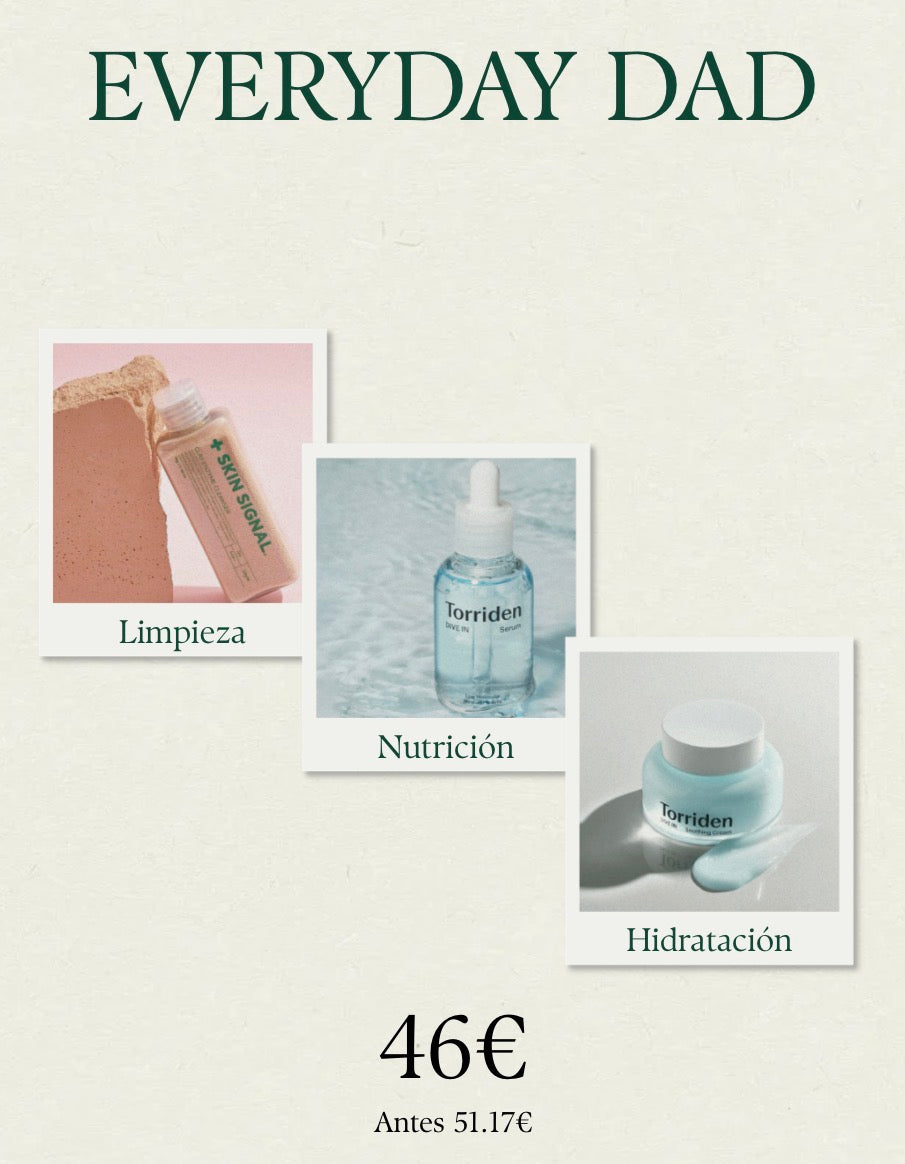 Set skincare EVERYDAY DAD equilibrio perfecto rutina diaria facial hombre K-Beauty