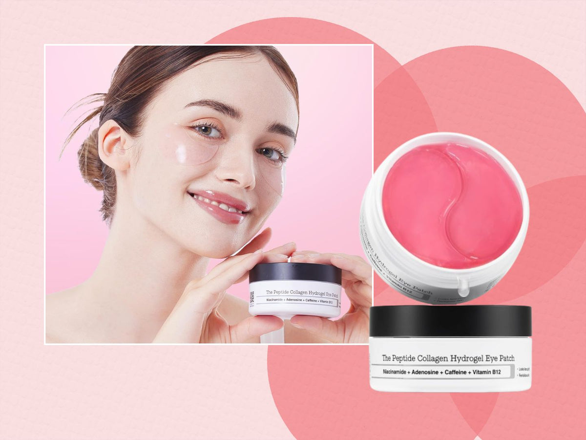 COSRX Peptide Collagen Hydrogel Eye Patch aplicación bajo ojos contorno frío