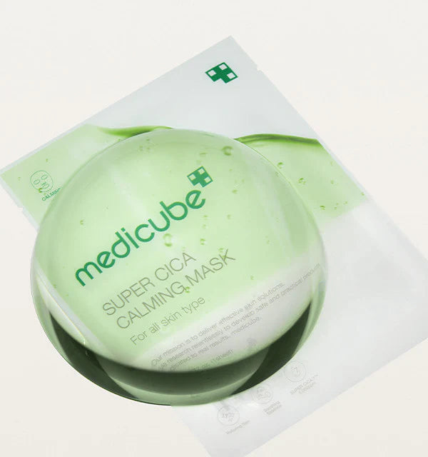 MEDICUBE Super Cica Calming Mask 22g detalle tejido mascarilla calmante cica