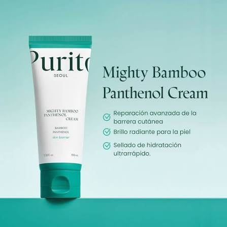 PURITO Mighty Bamboo Panthenol Cream 100ml textura ligera crema bambú hidratante