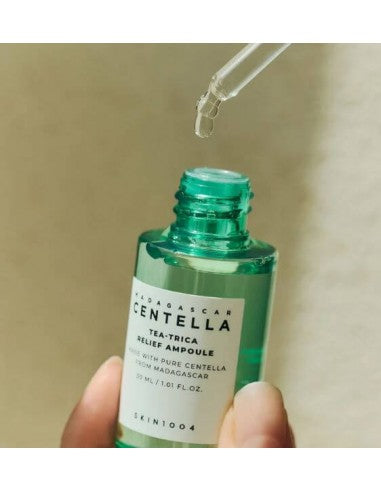 SKIN1004 Madagascar Centella Tea-Trica Relief Ampoule 30ml resultado piel calmada